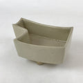 Japanese Ceramic Suiban Flower Vase Vtg Pottery Ikebana Arrangement Beige PY563