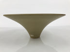 Japanese Ceramic Suiban Flower Vase Vtg Pottery Ikebana Arrangement Beige Y538