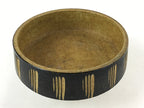 Japanese Ceramic Suiban Flower Vase Vtg Pottery Ikebana Arrangement Black PY554