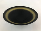 Japanese Ceramic Suiban Flower Vase Vtg Pottery Ikebana Arrangement Black PY560