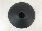 Japanese Ceramic Suiban Flower Vase Vtg Pottery Ikebana Arrangement Black PY560