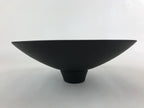 Japanese Ceramic Suiban Flower Vase Vtg Pottery Ikebana Arrangement Black PY560