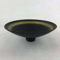 Japanese Ceramic Suiban Flower Vase Vtg Pottery Ikebana Arrangement Black PY560