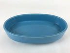 Japanese Ceramic Suiban Flower Vase Vtg Pottery Ikebana Arrangement Blue PY550