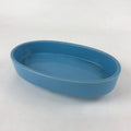 Japanese Ceramic Suiban Flower Vase Vtg Pottery Ikebana Arrangement Blue PY550