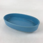 Japanese Ceramic Suiban Flower Vase Vtg Pottery Ikebana Arrangement Blue PY550