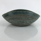 Japanese Ceramic Suiban Flower Vase Vtg Pottery Ikebana Arrangement Blue Y68