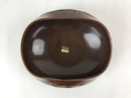 Japanese Ceramic Suiban Flower Vase Vtg Pottery Ikebana Arrangement Brown PY551