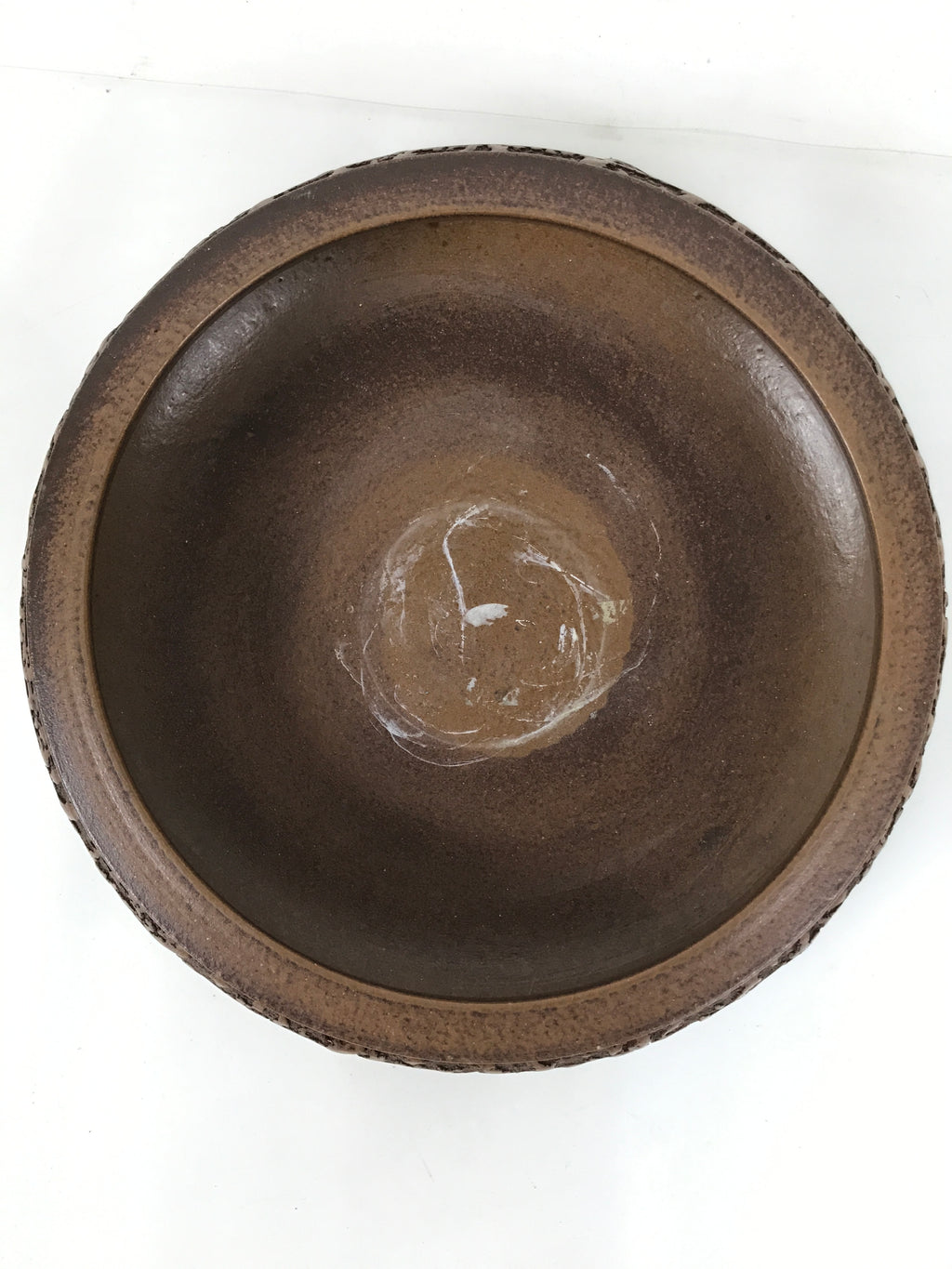 Japanese Ceramic Suiban Flower Vase Vtg Pottery Ikebana Arrangement Brown Y333