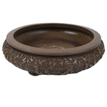 Japanese Ceramic Suiban Flower Vase Vtg Pottery Ikebana Arrangement Brown Y333