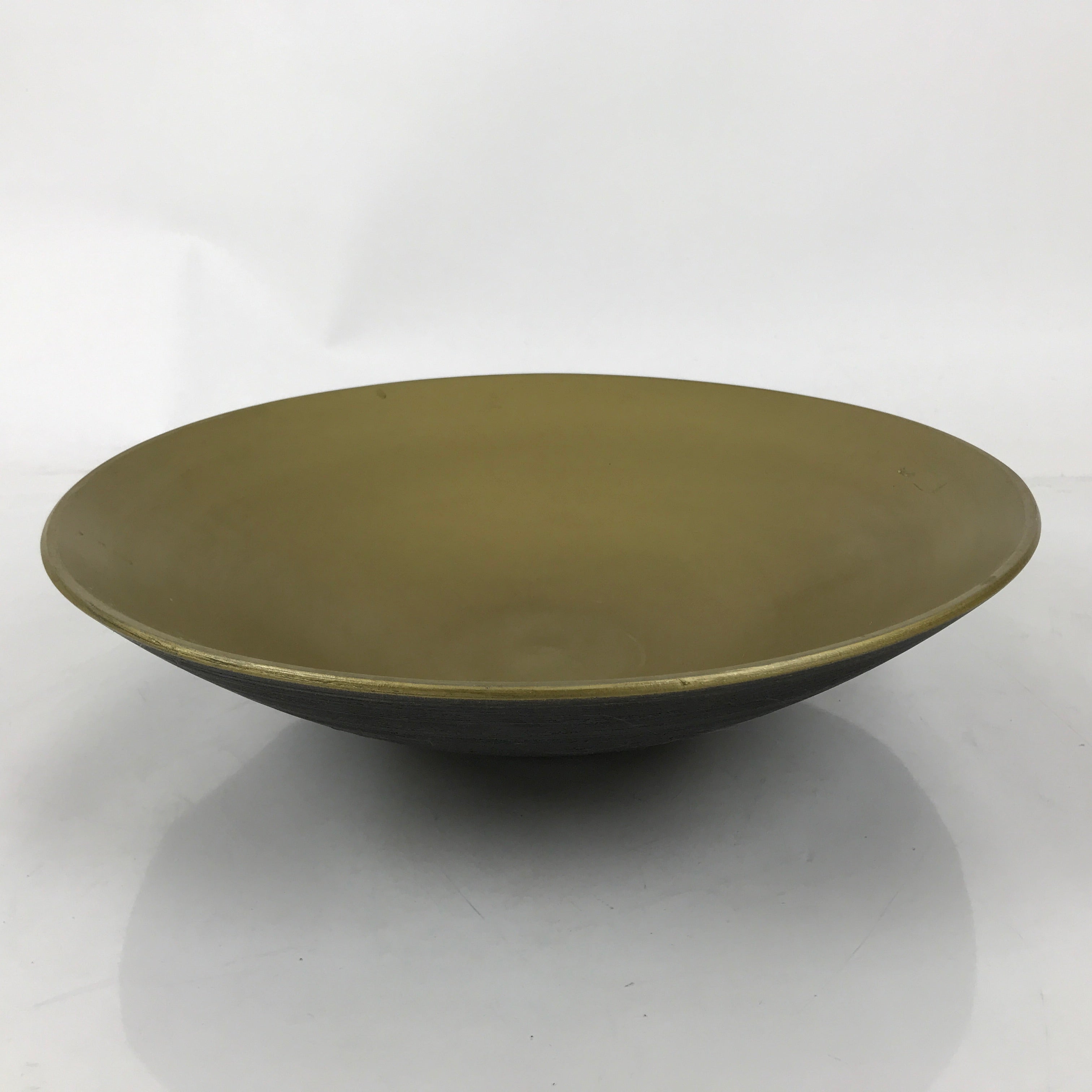 Japanese Ceramic Suiban Flower Vase Vtg Pottery Ikebana Arrangement Gold Y331