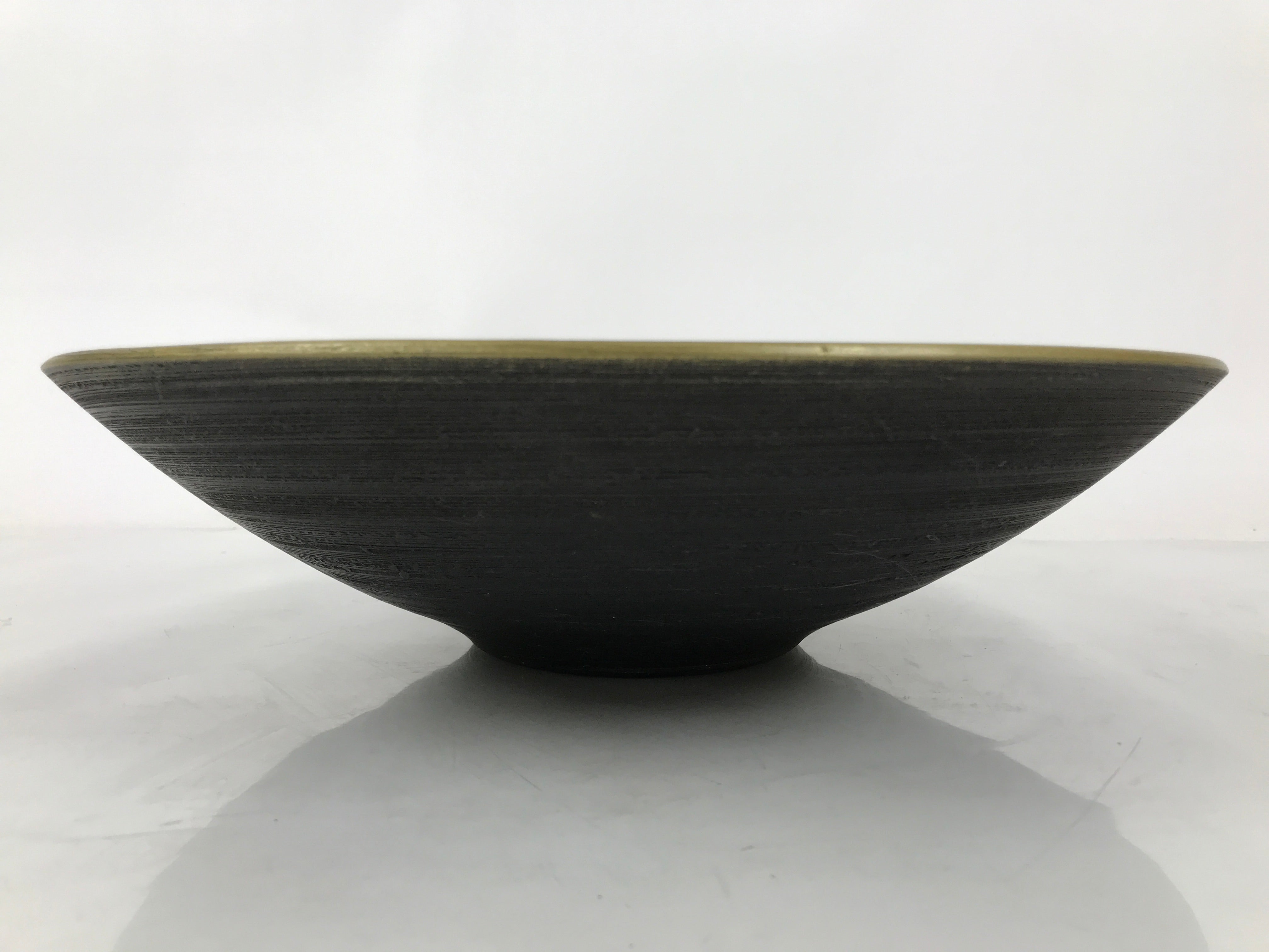 Japanese Ceramic Suiban Flower Vase Vtg Pottery Ikebana Arrangement Gold Y331