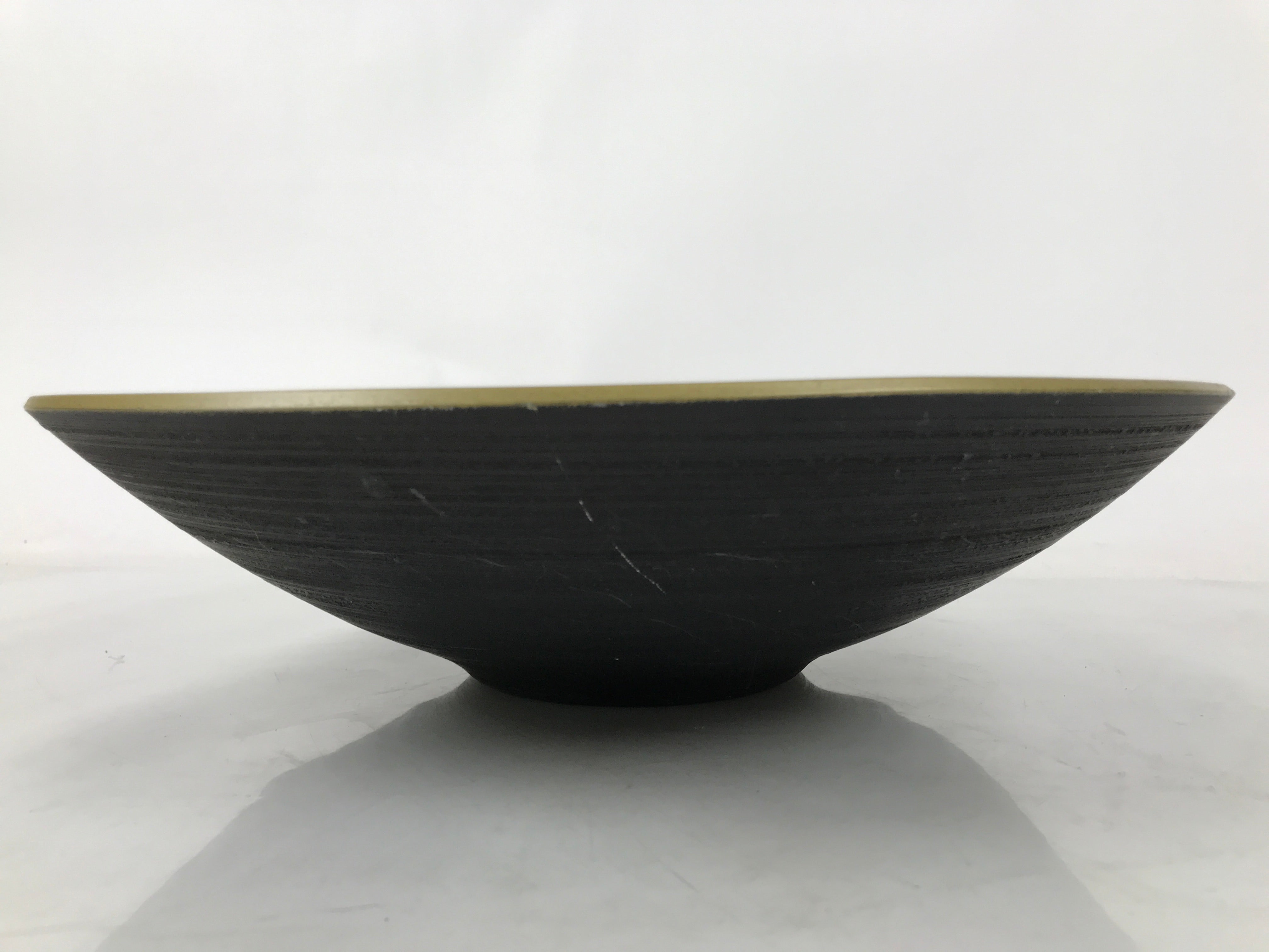 Japanese Ceramic Suiban Flower Vase Vtg Pottery Ikebana Arrangement Gold Y331