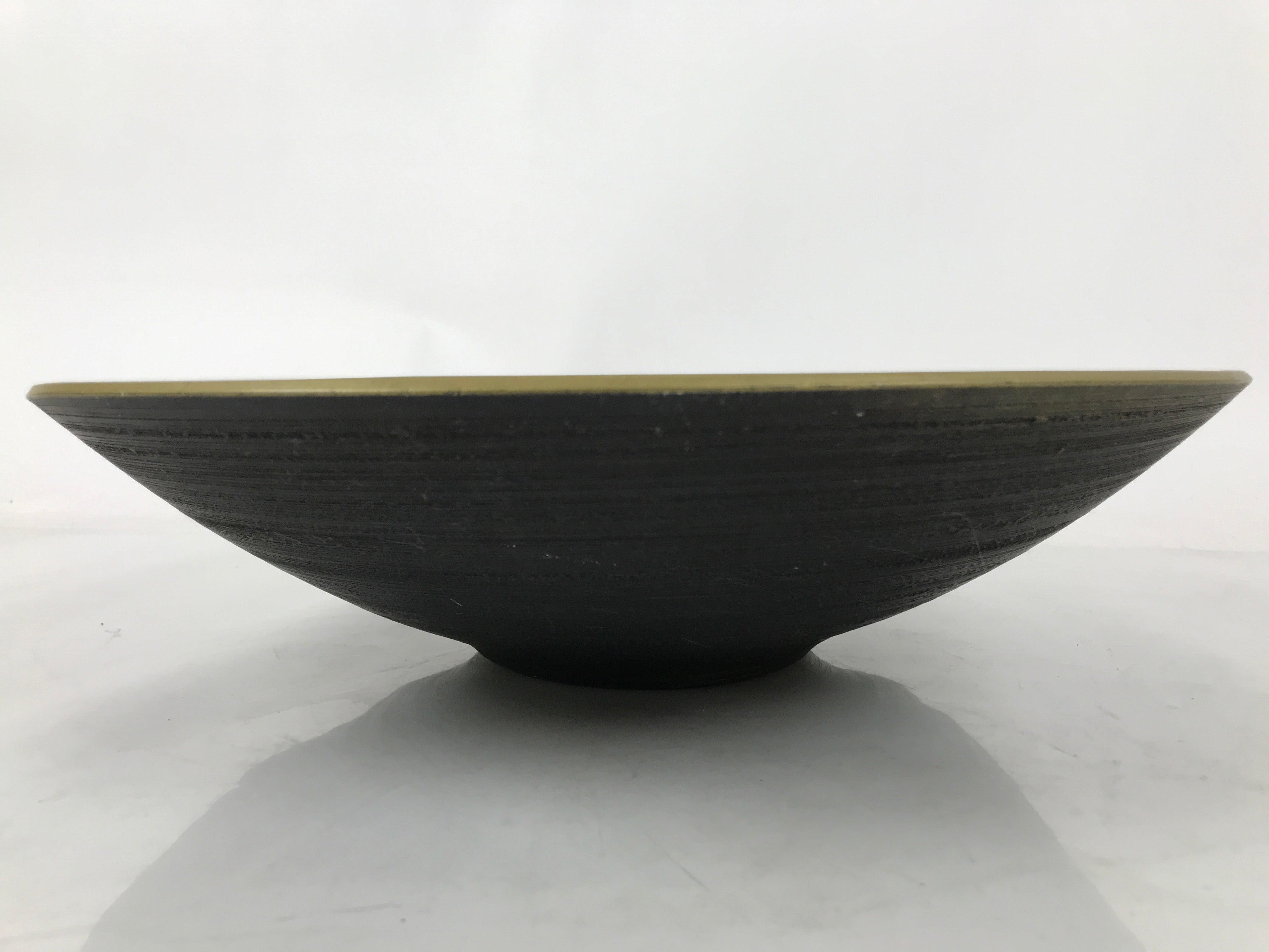 Japanese Ceramic Suiban Flower Vase Vtg Pottery Ikebana Arrangement Gold Y331