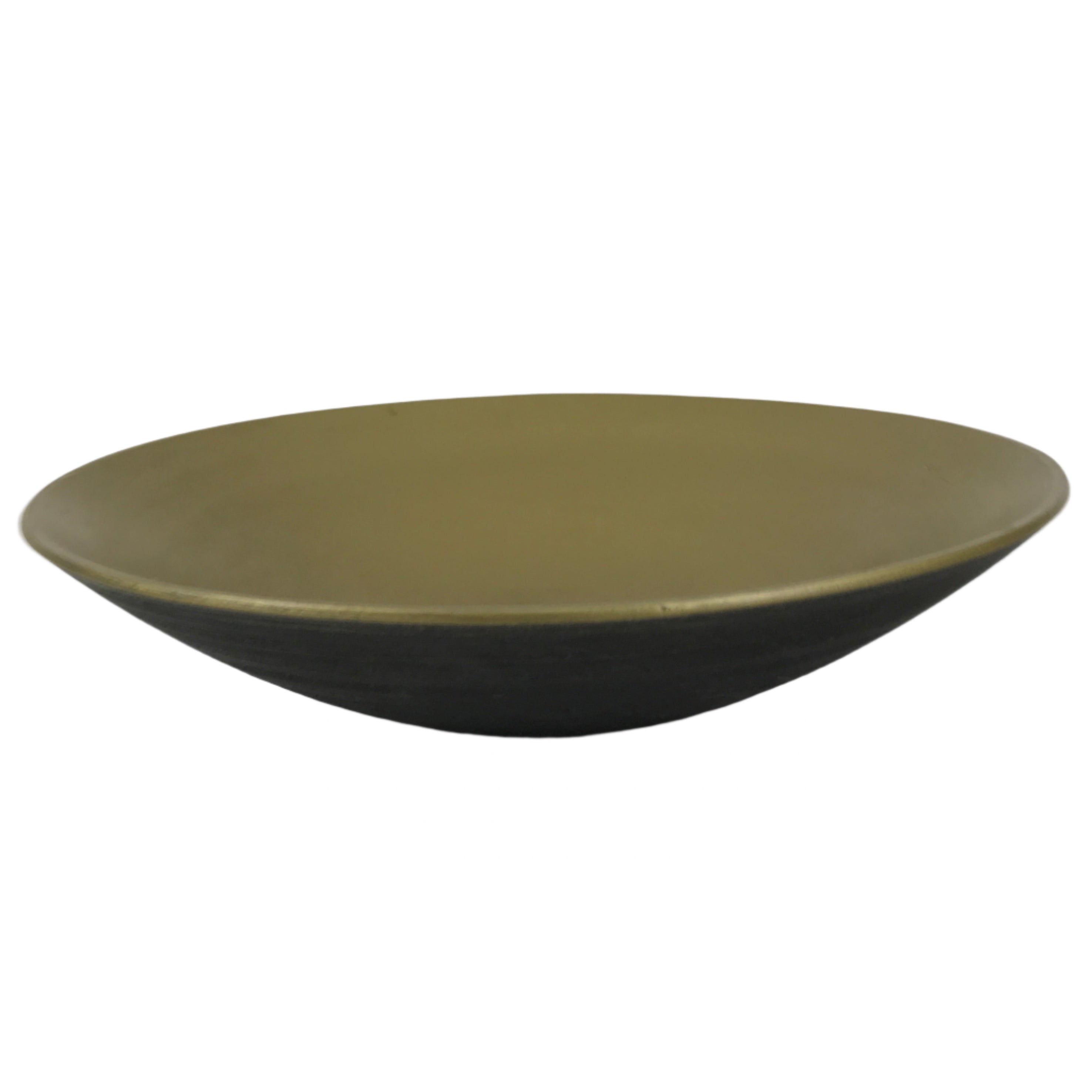 Japanese Ceramic Suiban Flower Vase Vtg Pottery Ikebana Arrangement Gold Y331