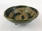 Japanese Ceramic Suiban Flower Vase Vtg Pottery Ikebana Arrangement Green PY552