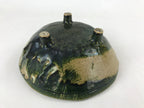 Japanese Ceramic Suiban Flower Vase Vtg Pottery Ikebana Arrangement Green PY552