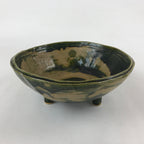 Japanese Ceramic Suiban Flower Vase Vtg Pottery Ikebana Arrangement Green PY552