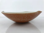 Japanese Ceramic Suiban Flower Vase Vtg Pottery Ikebana Arrangement Orange Y524