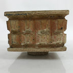 Japanese Ceramic Suiban Flower Vase Vtg Pottery Ikebana Arrangement Square Y29