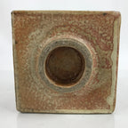 Japanese Ceramic Suiban Flower Vase Vtg Pottery Ikebana Arrangement Square Y29