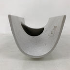 Japanese Ceramic Suiban Flower Vase Vtg Pottery Ikebana Arrangement White Y329