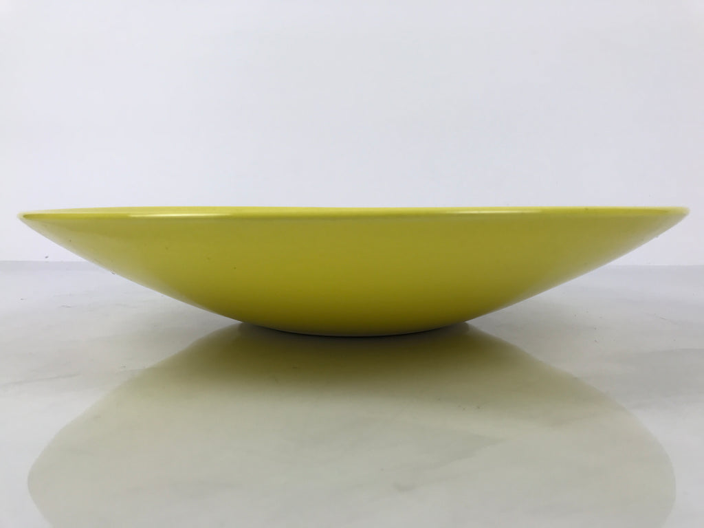 Japanese Ceramic Suiban Flower Vase Vtg Pottery Ikebana Arrangement Yellow Y522