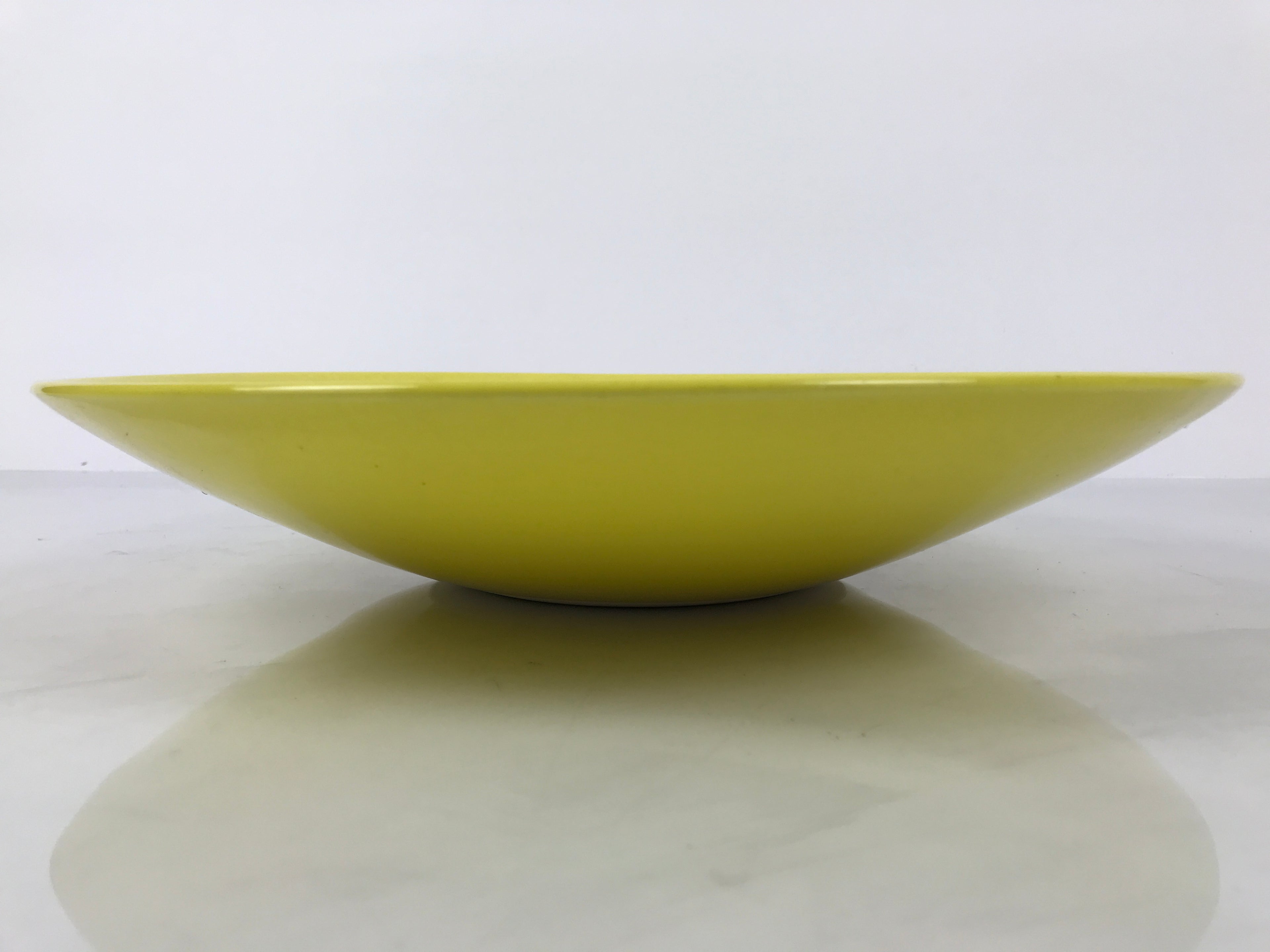 Japanese Ceramic Suiban Flower Vase Vtg Pottery Ikebana Arrangement Yellow Y522