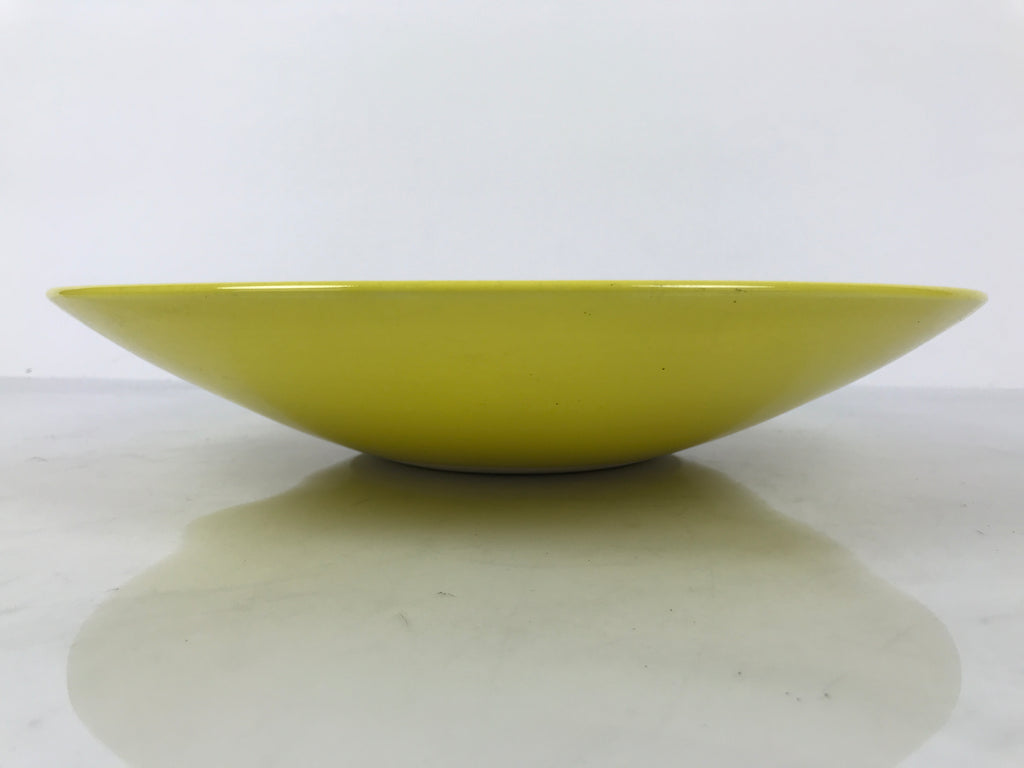 Japanese Ceramic Suiban Flower Vase Vtg Pottery Ikebana Arrangement Yellow Y522
