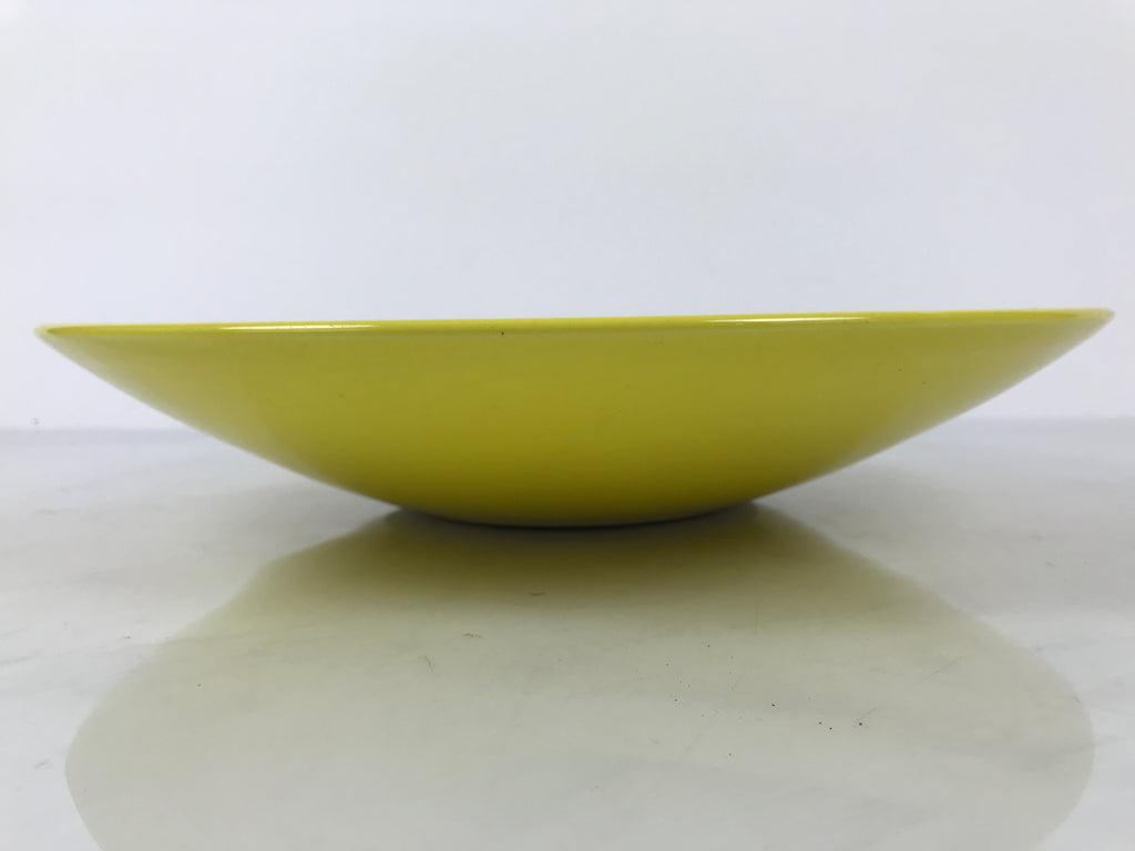 Japanese Ceramic Suiban Flower Vase Vtg Pottery Ikebana Arrangement Yellow Y522