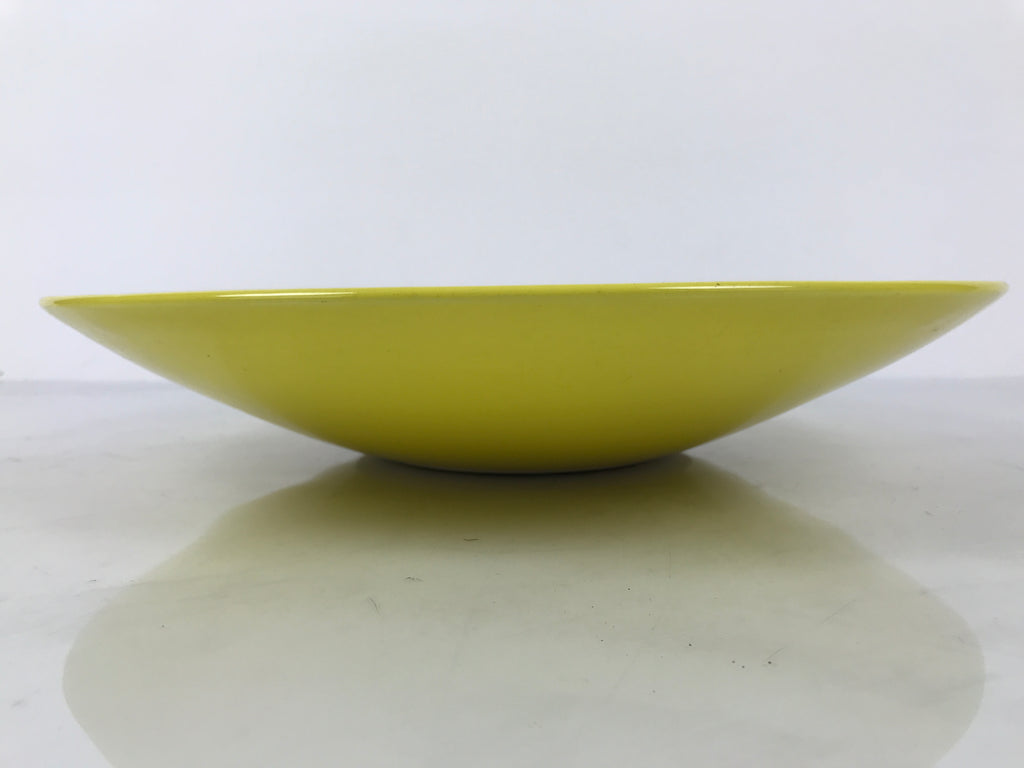 Japanese Ceramic Suiban Flower Vase Vtg Pottery Ikebana Arrangement Yellow Y522