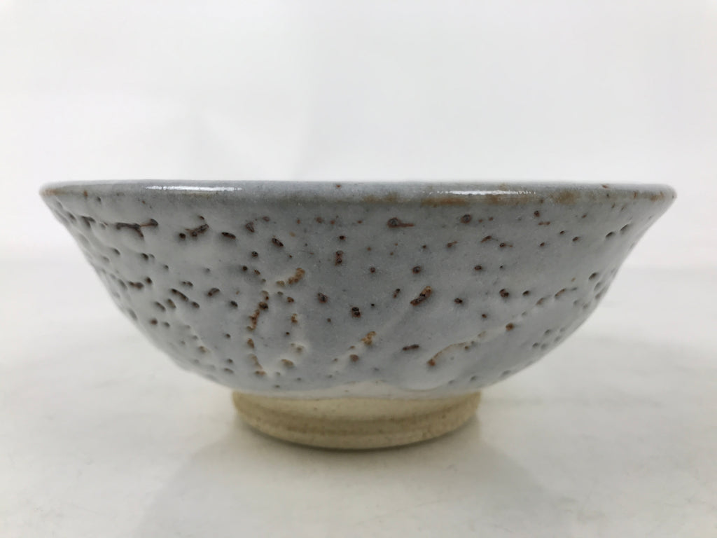 Japanese Ceramic Summer Green Tea Bowl Matcha Chawan Vtg Shino Ware CHB104