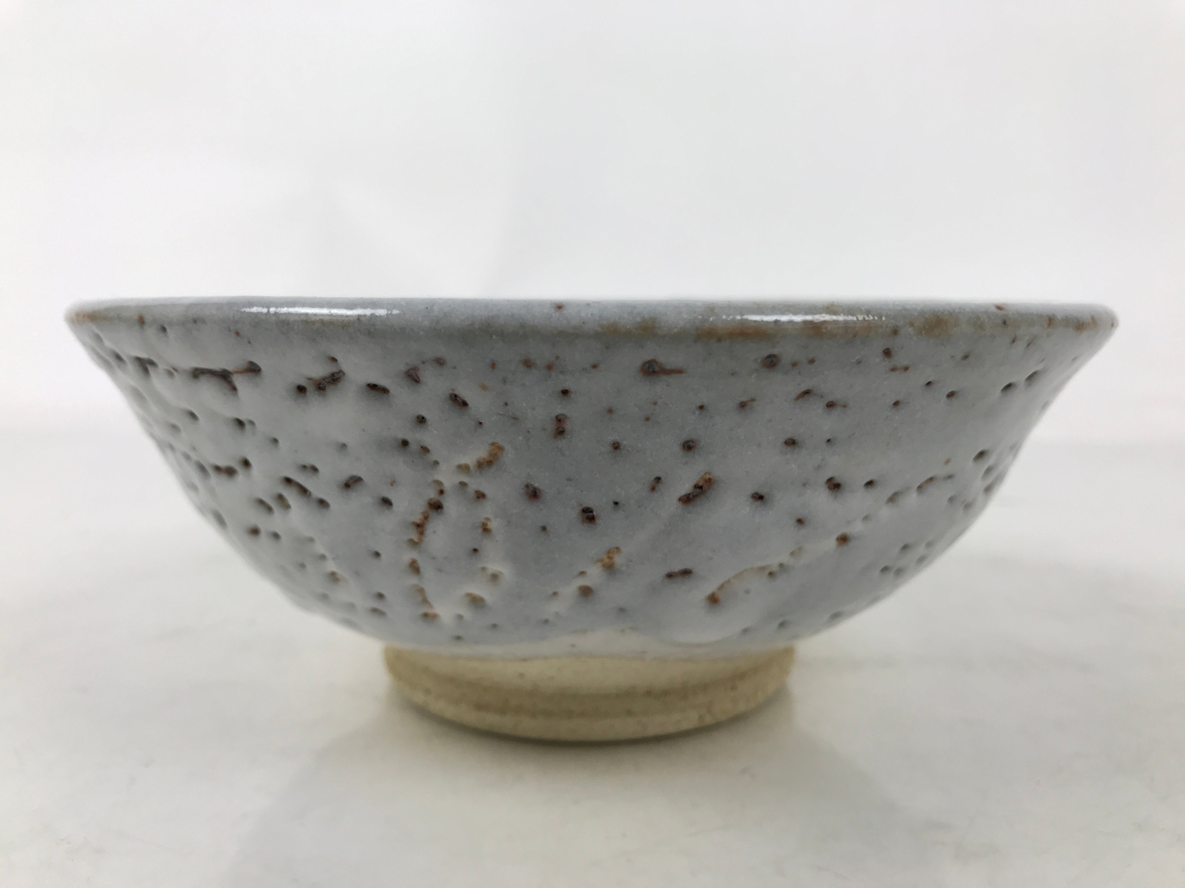 Japanese Ceramic Summer Green Tea Bowl Matcha Chawan Vtg Shino Ware CHB104