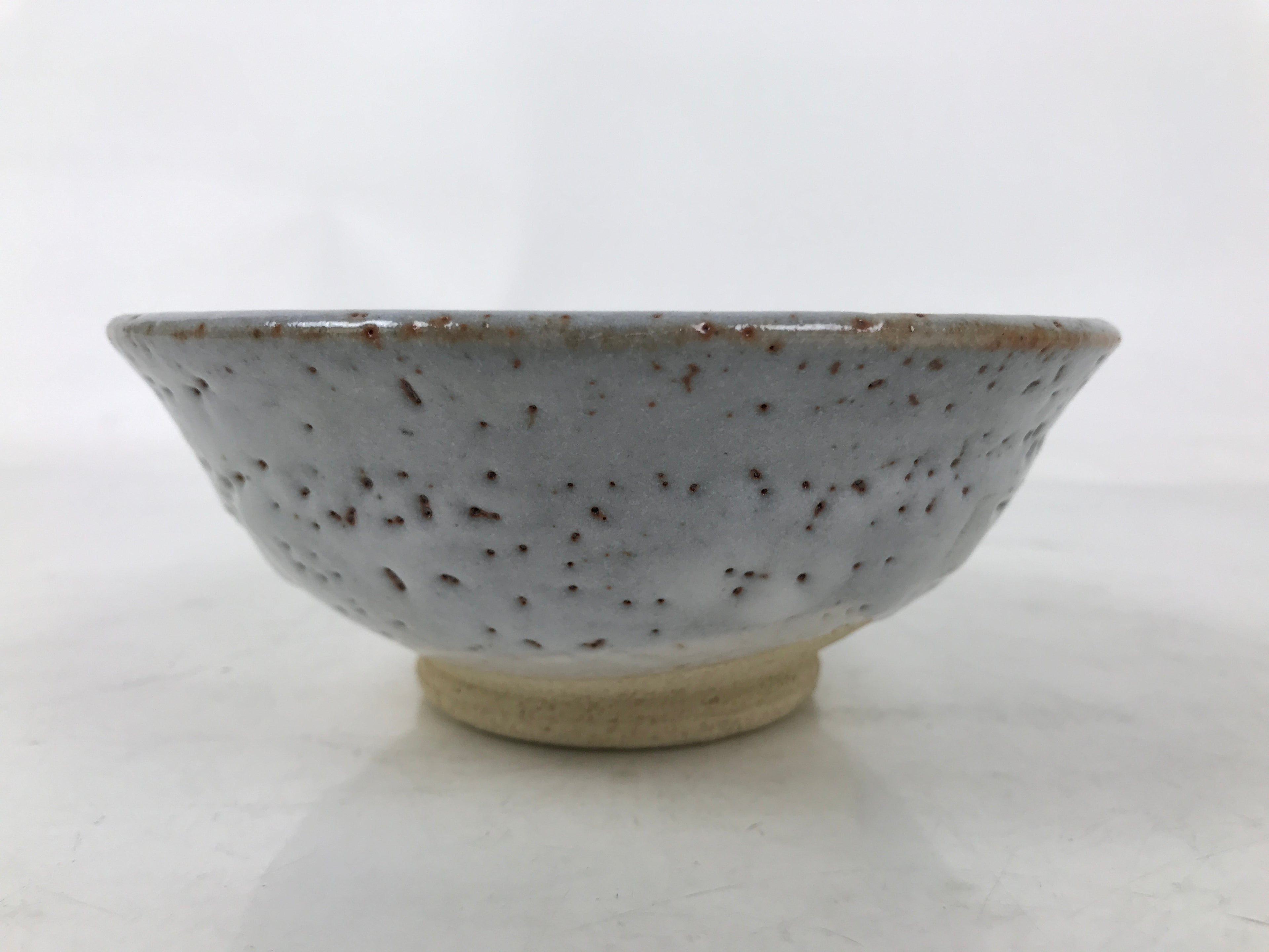 Japanese Ceramic Summer Green Tea Bowl Matcha Chawan Vtg Shino Ware CHB104
