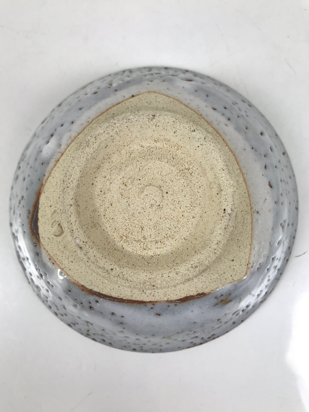 Japanese Ceramic Summer Green Tea Bowl Matcha Chawan Vtg Shino Ware CHB104