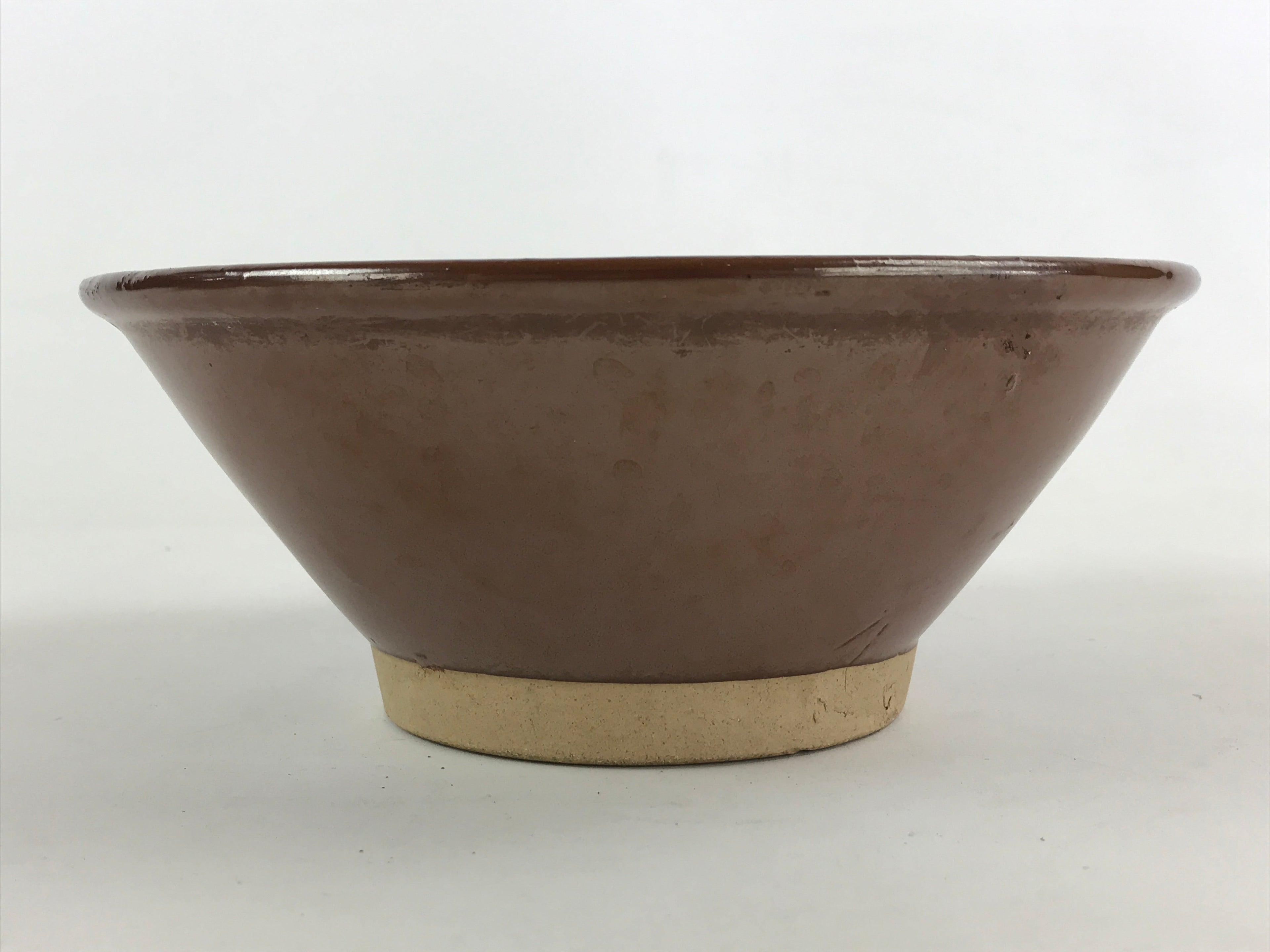 Japanese Ceramic Suribachi Mortar Bowl Vtg Pottery Yakimono Sesame Spices PY460