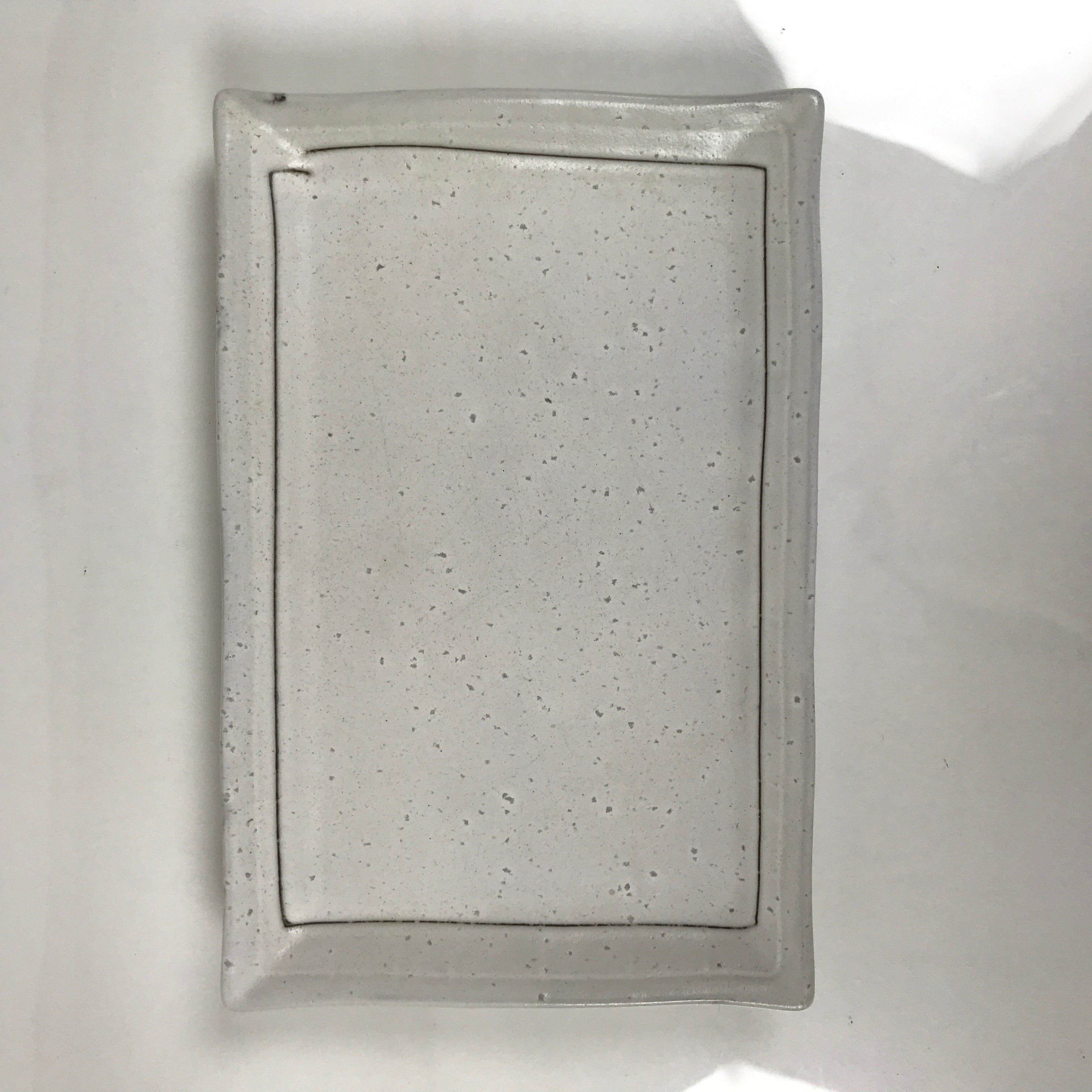 Japanese Ceramic Sushi Plate Vtg Sashimi Platter Fish Serving Dish Gray Y452