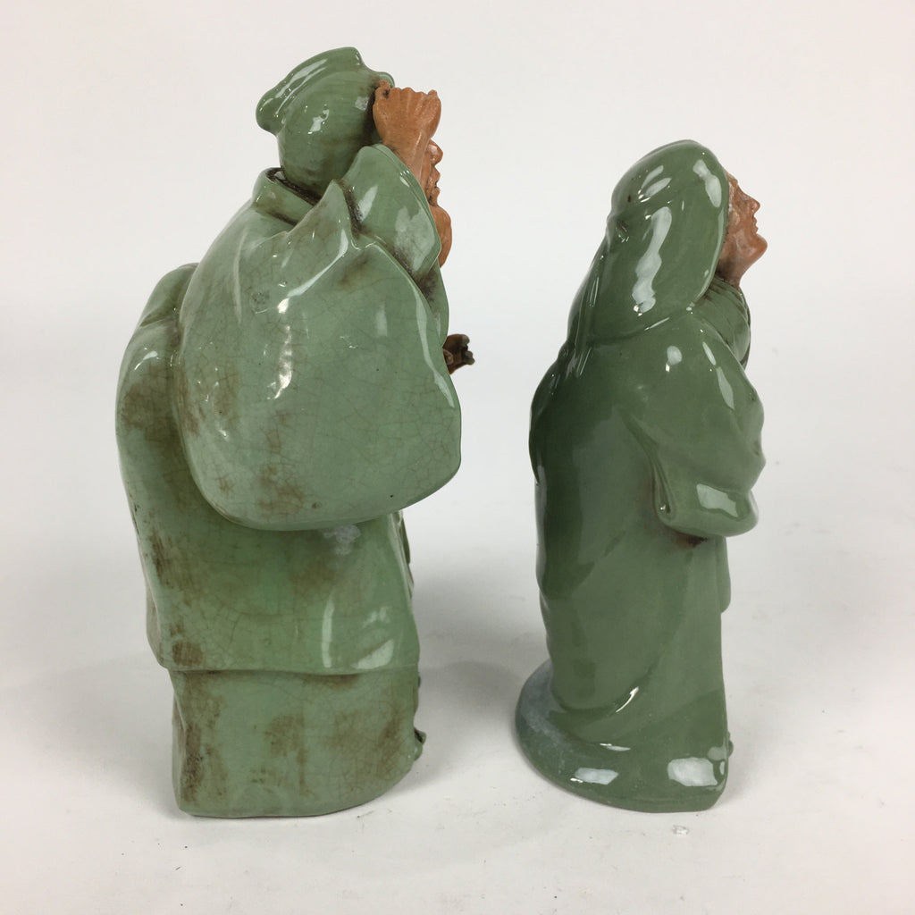 Japanese Ceramic Takasago Doll Couple Vtg Traditional Handicraft Kimono BD763