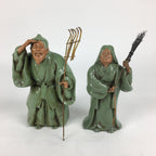 Japanese Ceramic Takasago Doll Couple Vtg Traditional Handicraft Kimono BD763