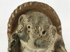 Japanese Ceramic Tanuki Raccoon Dog Statue Vtg Pottery Good Luck Okimono BD978