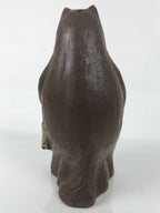 Japanese Ceramic Tanuki Raccoon Dog Statue Vtg Pottery Good Luck Okimono ST86