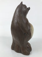 Japanese Ceramic Tanuki Raccoon Dog Statue Vtg Pottery Good Luck Okimono ST86
