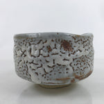 Japanese Ceramic Tea Bowl Chawan Vtg Nezumi Shino Ware W/ Box PX758