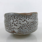 Japanese Ceramic Tea Bowl Chawan Vtg Nezumi Shino Ware W/ Box PX758
