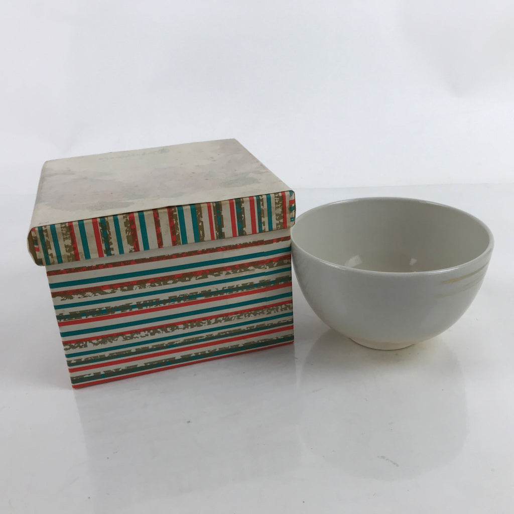 Japanese Ceramic Tea Bowl Chawan Vtg Usagi Bunny Moon Hagi Ware W/ Box PX756