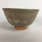 Japanese Ceramic Tea Ceremony Bowl Chawan Brown Pottery Crane GTB705