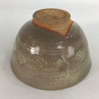 Japanese Ceramic Tea Ceremony Bowl Chawan Brown Pottery Crane GTB705