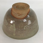 Japanese Ceramic Tea Ceremony Bowl Chawan Brown Pottery Crane GTB705