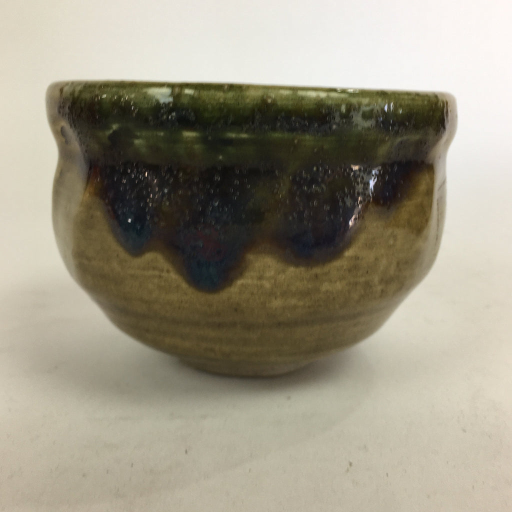 Japanese Ceramic Tea Ceremony Bowl Chawan Green Glaze Mino Ware Kiseto GTB760
