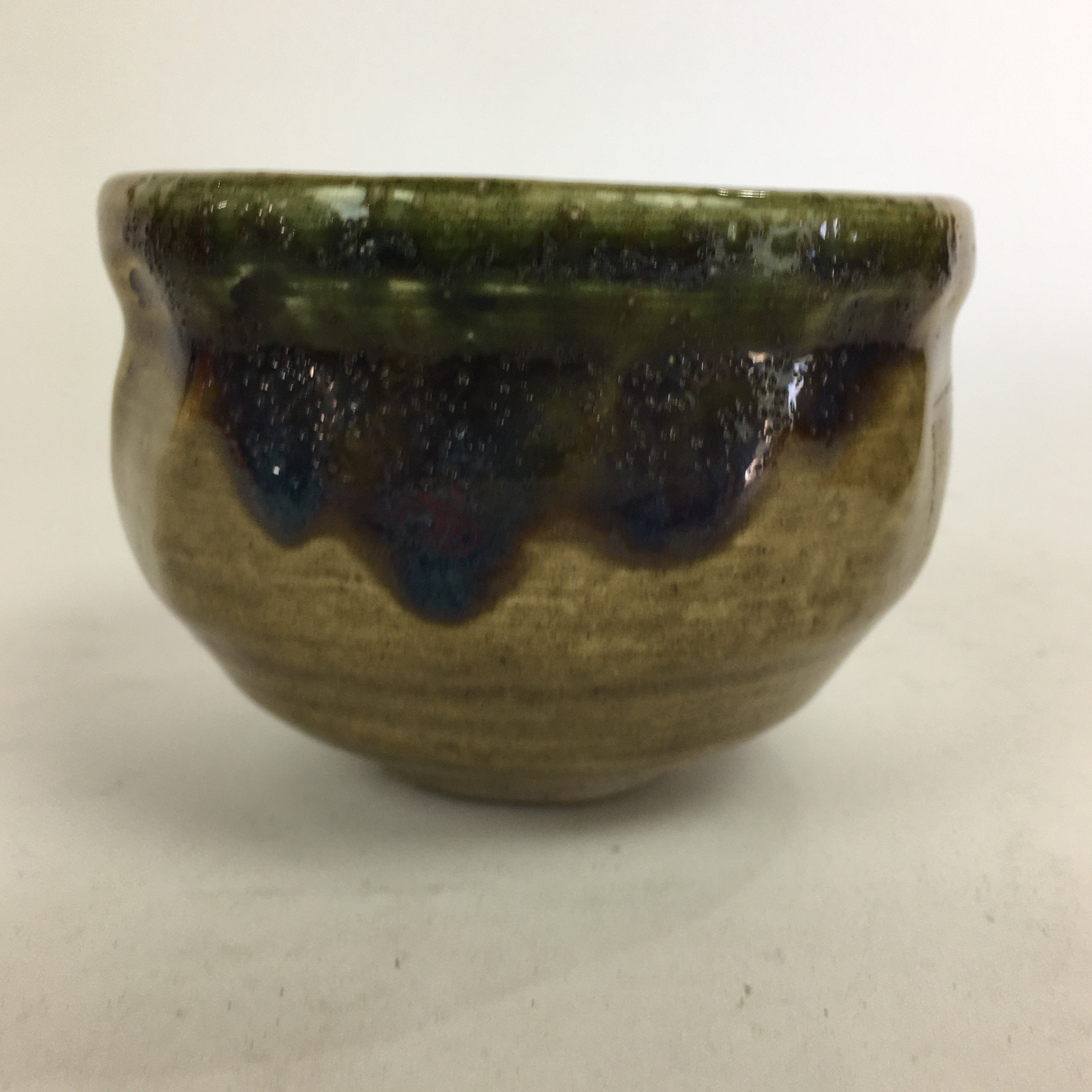 Japanese Ceramic Tea Ceremony Bowl Chawan Green Glaze Mino Ware Kiseto GTB760